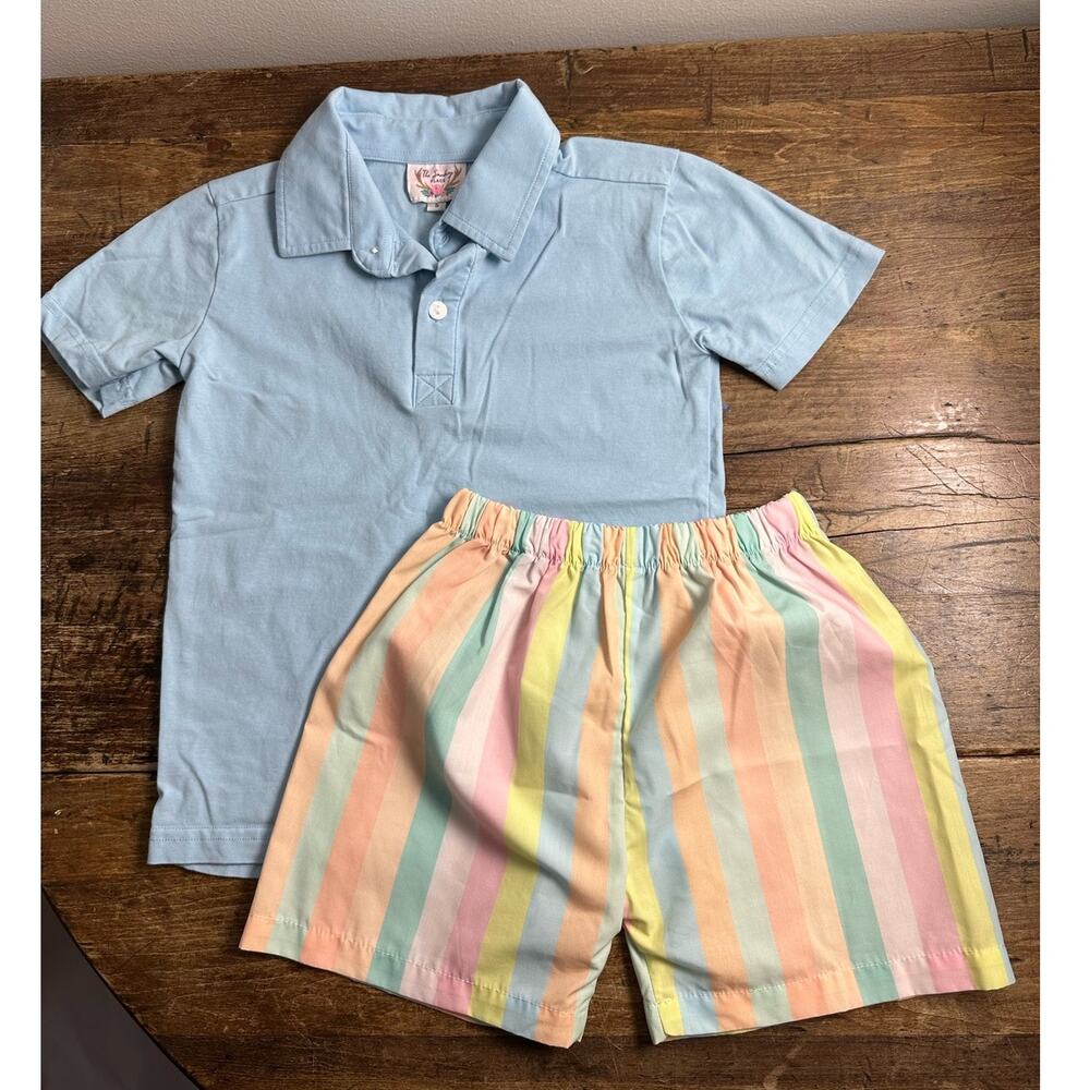 Kids Pastel Striped Matching Set